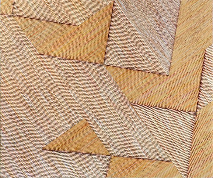 Olaf Holzapfel: Spiralen (Schaum), 84 x 101 cm, 2014