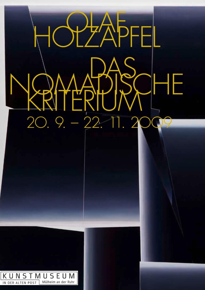Plakat "Das nomadische Kriterium" Kunstmuseum Mülheim, 2009
